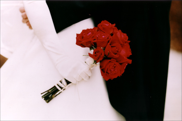 Bright red rose wedding bouquet  - Wedding Photo by Bradley Hanson